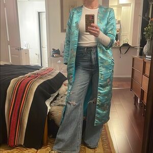 Free People satin jacquard jacket.